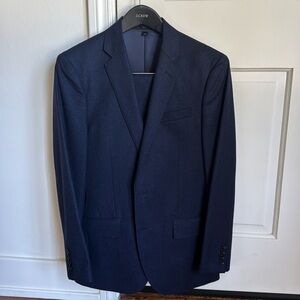 J Crew Men’s Ludlow Suit | Navy Blue Flannel | 36S/29x30